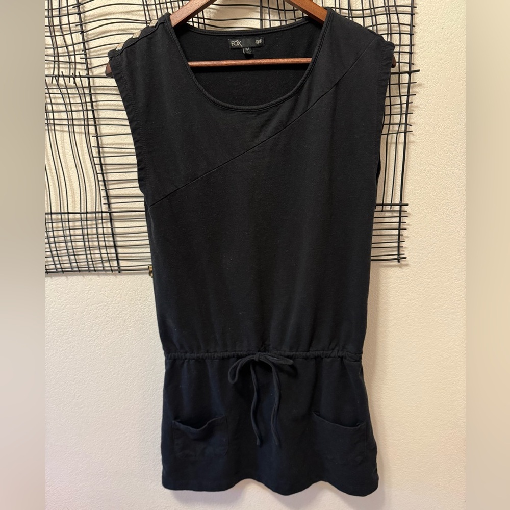 Fox Racing Black Drop Waist Cotton Dress